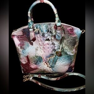 Brahmin Leather Large Duxbury Satchel Shoulder Bag, Nirvana Melbourne